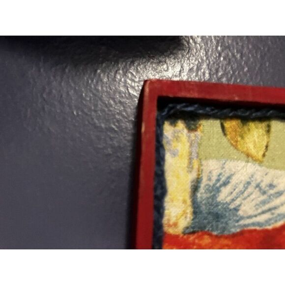 3 MCM Hand Made Painted Decorative Wooden Cross’s gnome and mushroom Design 70's - Picture 15 of 16